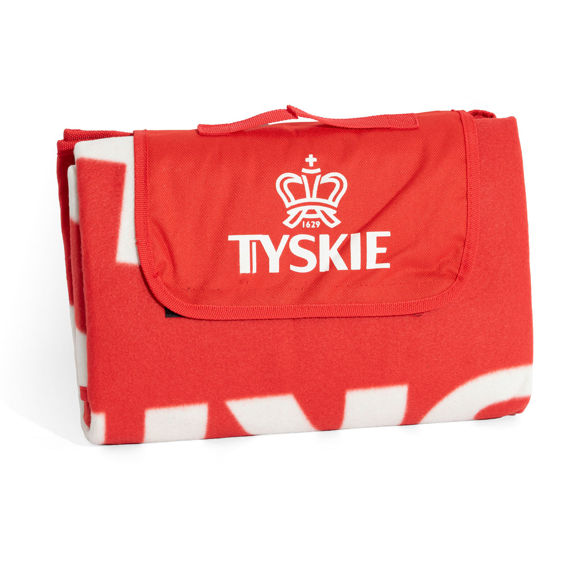 Coperta da picnic Tyskie Beer Coperta in pile Coperta morbida Coperta da terrazza 150x125 cm Rossa