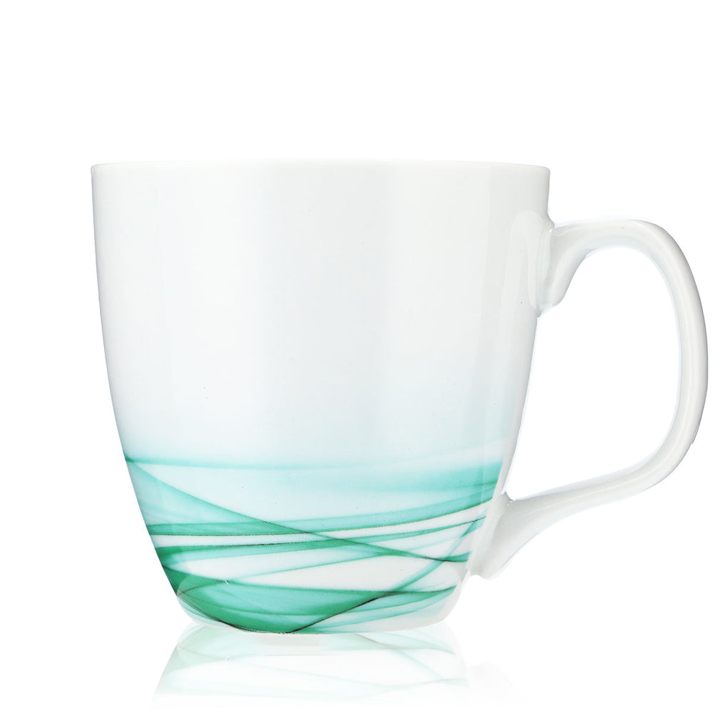 Tazza Unilever Tazza da caffè Porcellana Vetro 0,4 l Tazza Bianco/Verde