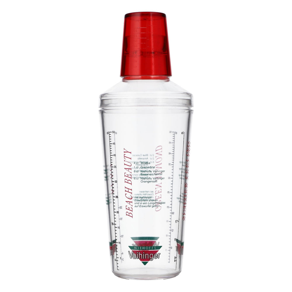 Vaihinger Shaker per succhi Shaker da bar Accessori da bar Misurino Coperchio rosso