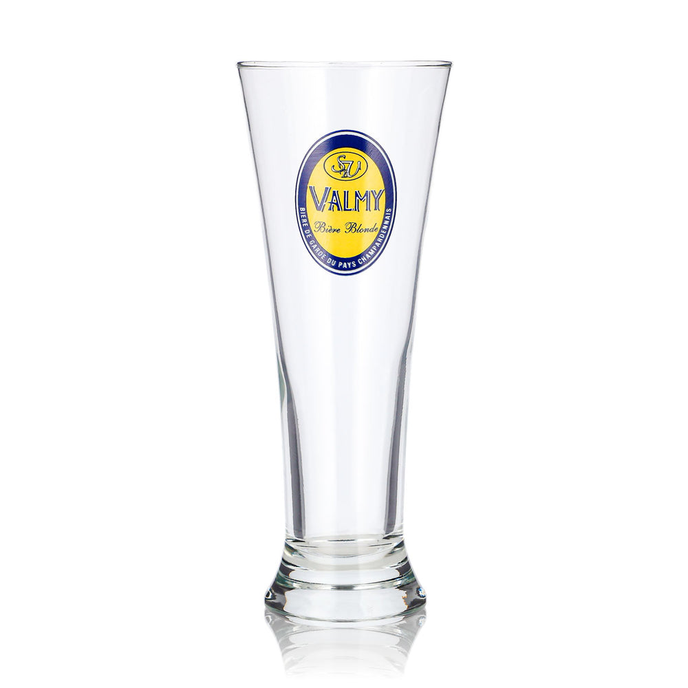 Bicchiere da birra Valmy da 0,25 l, a forma di coppa, con logo giallo, per long drink, Durabor