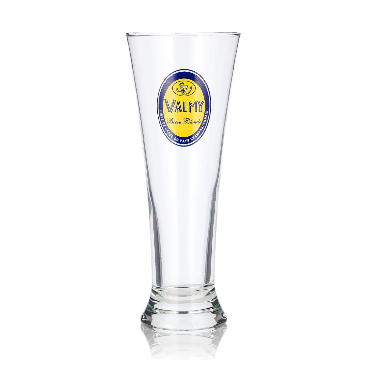 Bicchiere da birra Valmy da 0,25 l, a forma di coppa, con logo giallo, per long drink, Durabor