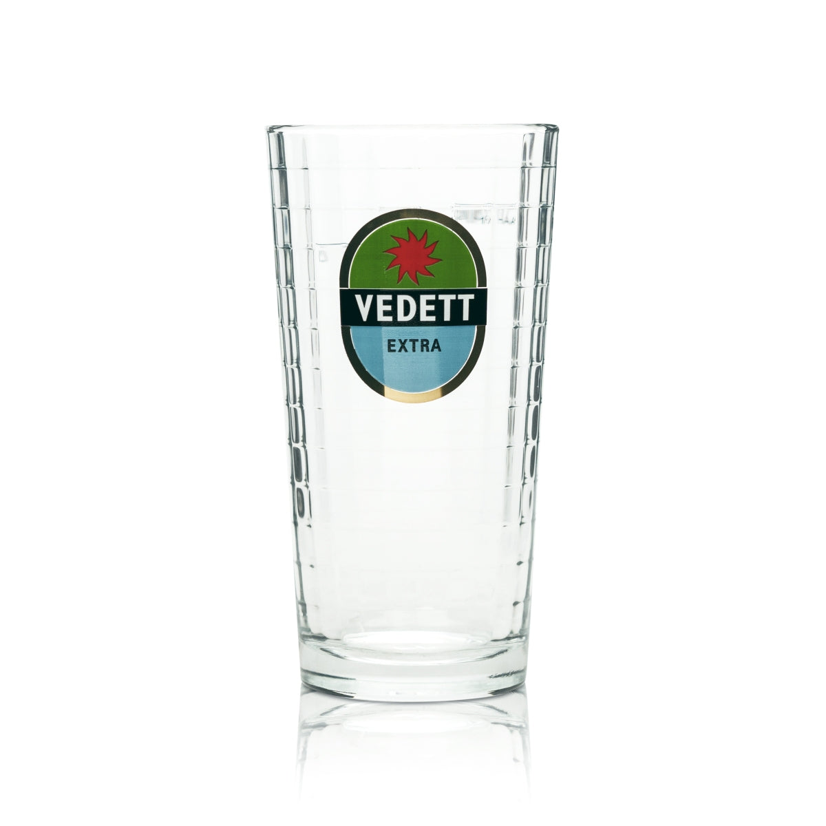 Bicchiere da birra Vedett 0,25 l "Extra" verde in rilievo Bicchieri Beer Belgium HALF PINT