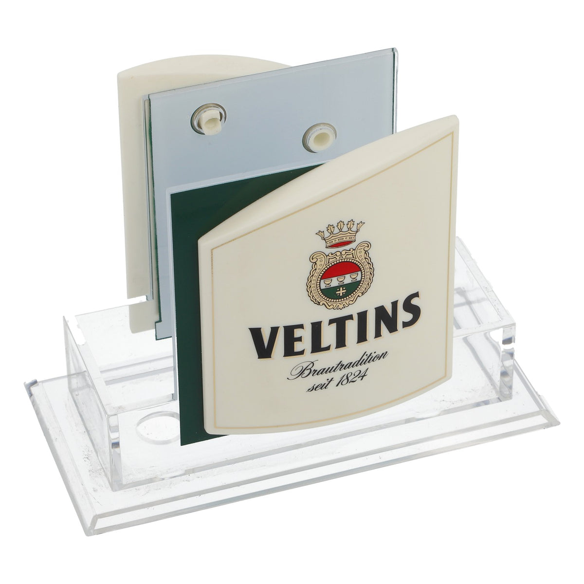 Veltins Birra Sottobicchiere da tavolo Espositore da tavolo Portamenu Portacartoline