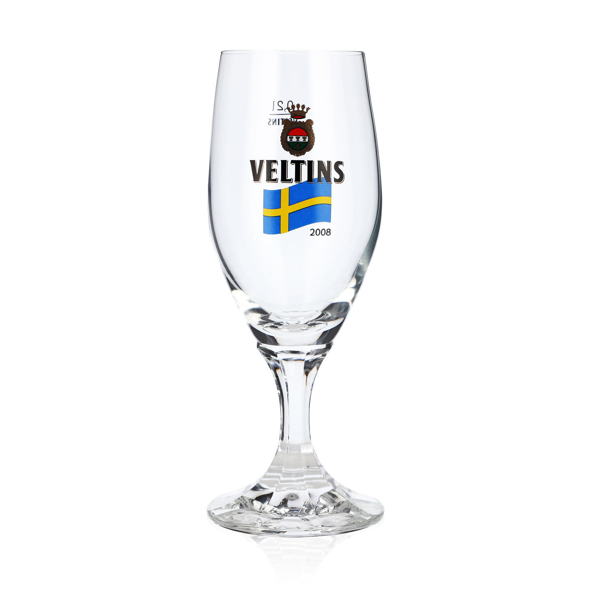 Bicchiere da birra Veltins da 0,2 l, bicchiere a coppa, edizione speciale Euro 2008 Svezia, bicchiere da birra da una pinta
