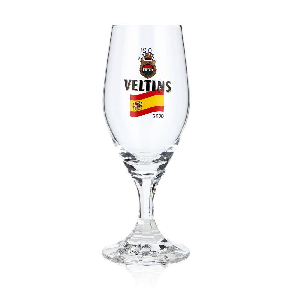 Bicchiere da birra Veltins da 0,2 l, bicchiere a coppa, edizione speciale Euro 2008 Spagna, bicchiere da birra, bicchiere da Pils