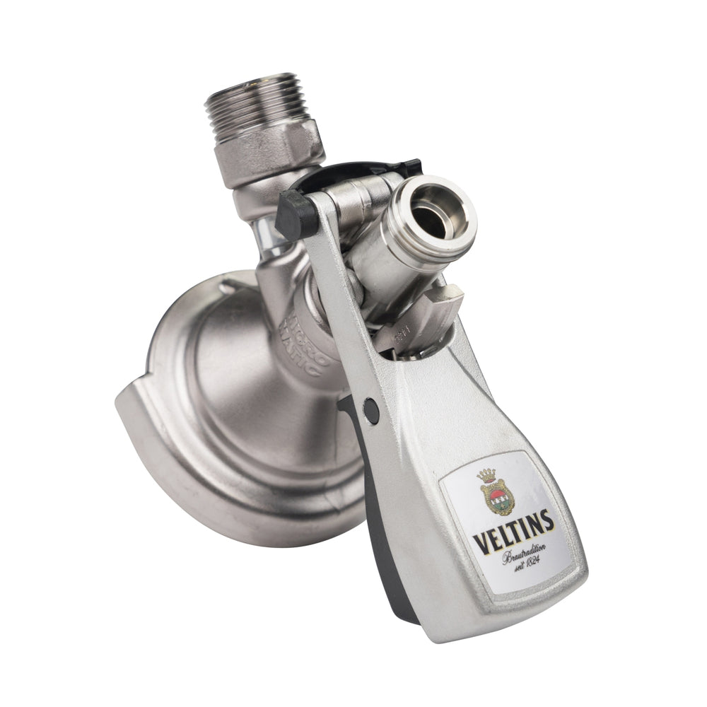 Veltins Micro Matic KEG Raccordo per fusto di birra Rubinetto Tap Gastro Flachkeg Beer