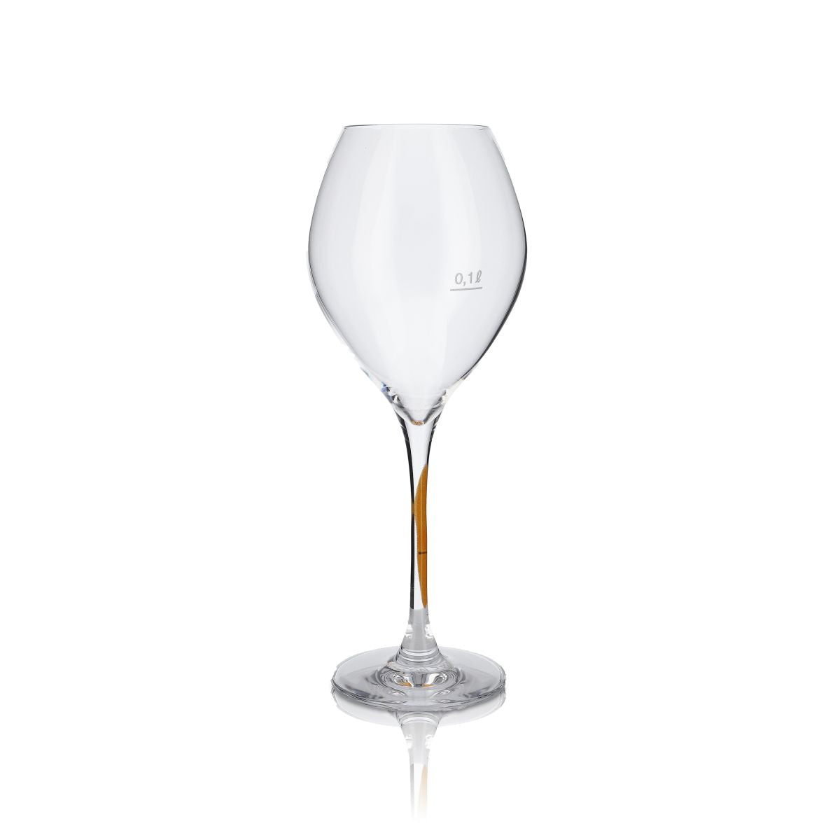 Bicchiere da champagne Veuve Clicquot Trendy Prestige Yellow 280 ml Flûte con stelo arancione – Vista 2
