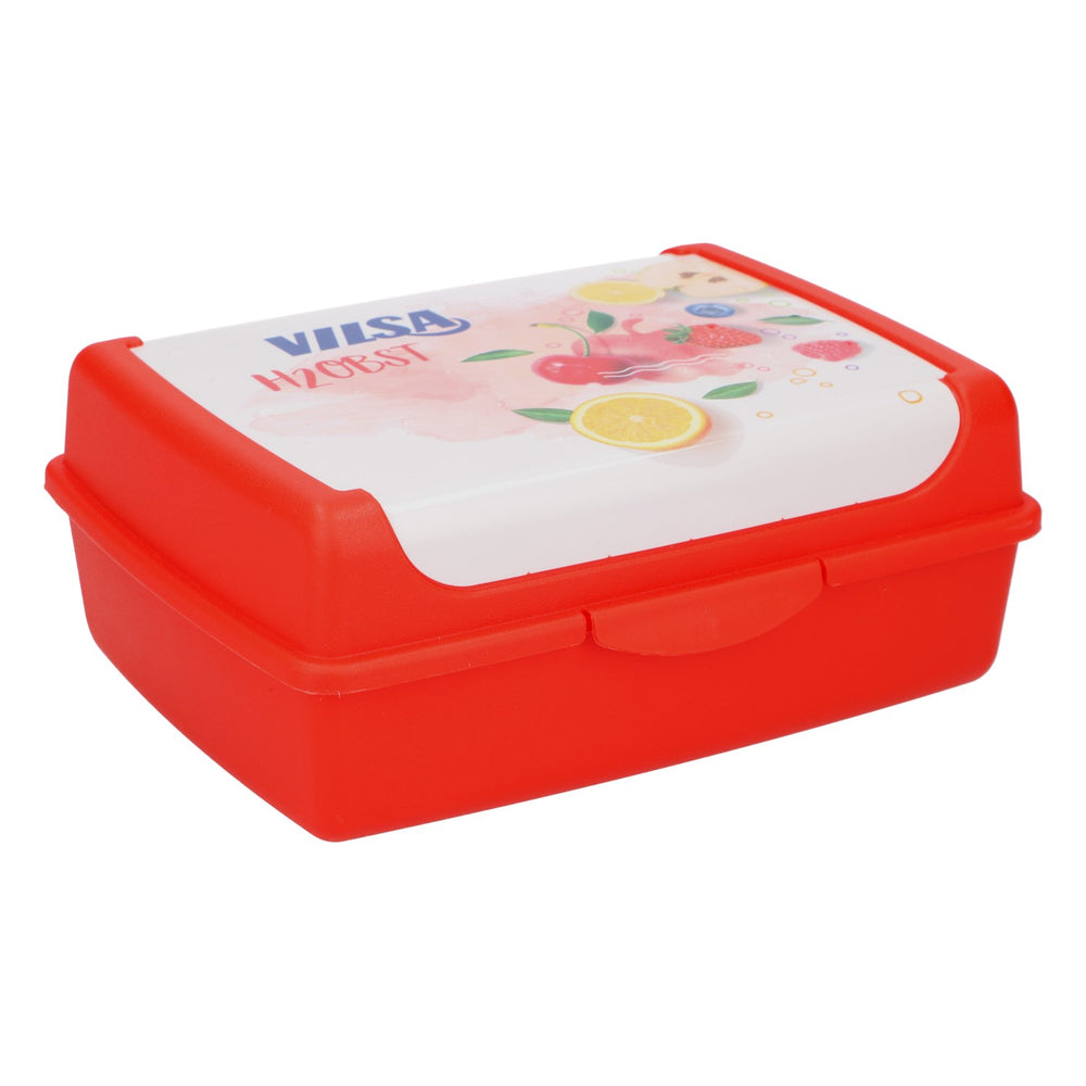 Vilsa H2Obst Contenitore Tupperware per il pranzo Rossa Contenitore per la merenda Contenitore per il pane Contenitore per la frutta