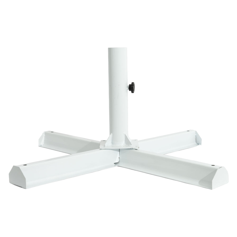 VIS Supporto per tavolino Ombrellone Supporto per ombrellone Bianco "Parasol Metal Cross Base White"