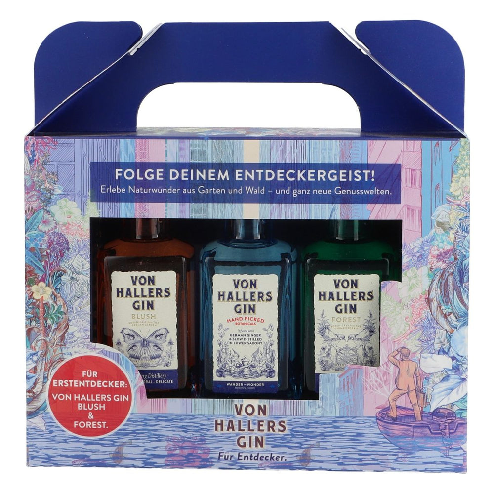 Set regalo Von Hallers Gin 3x 0,05 l Set degustazione Set scoperta 44% vol. Forest