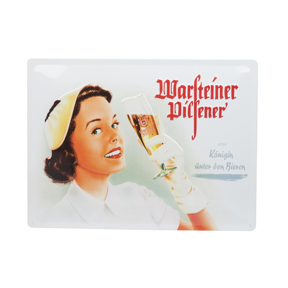 Targa in metallo Warsteiner Bier 40x30 cm La regina delle birre Targa da parete