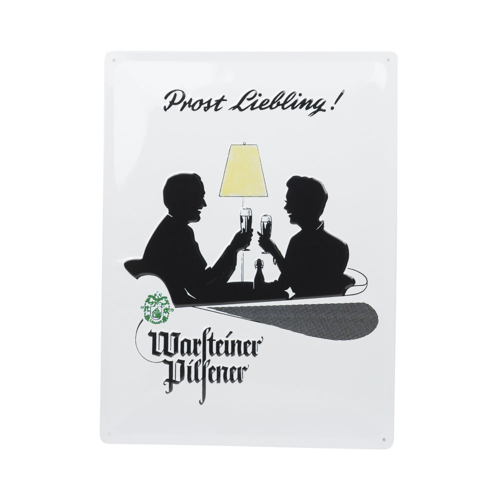 Targa in metallo Warsteiner Bier 40x30 Prost Liebling Targa da parete in metallo Stile retrò