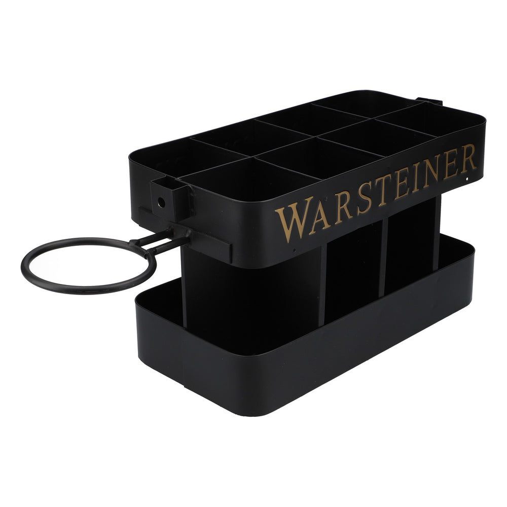Portabottiglie Warsteiner in metallo pieno per 8 bottiglie o lattine