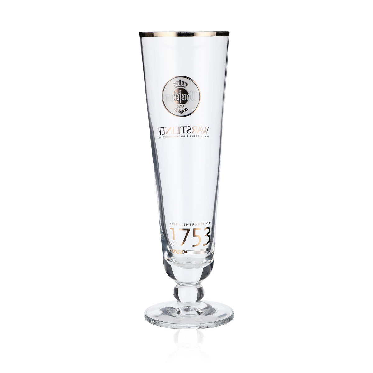 Bicchiere da birra Warsteiner Bicchieri da birra 0,28 l Calice/Tulipano 1753 Logo Bordo platinato – Vista 3
