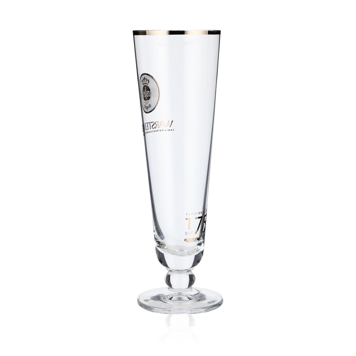 Bicchiere da birra Warsteiner Bicchieri da birra 0,28 l Calice/Tulipano 1753 Logo Bordo platinato – Vista 4