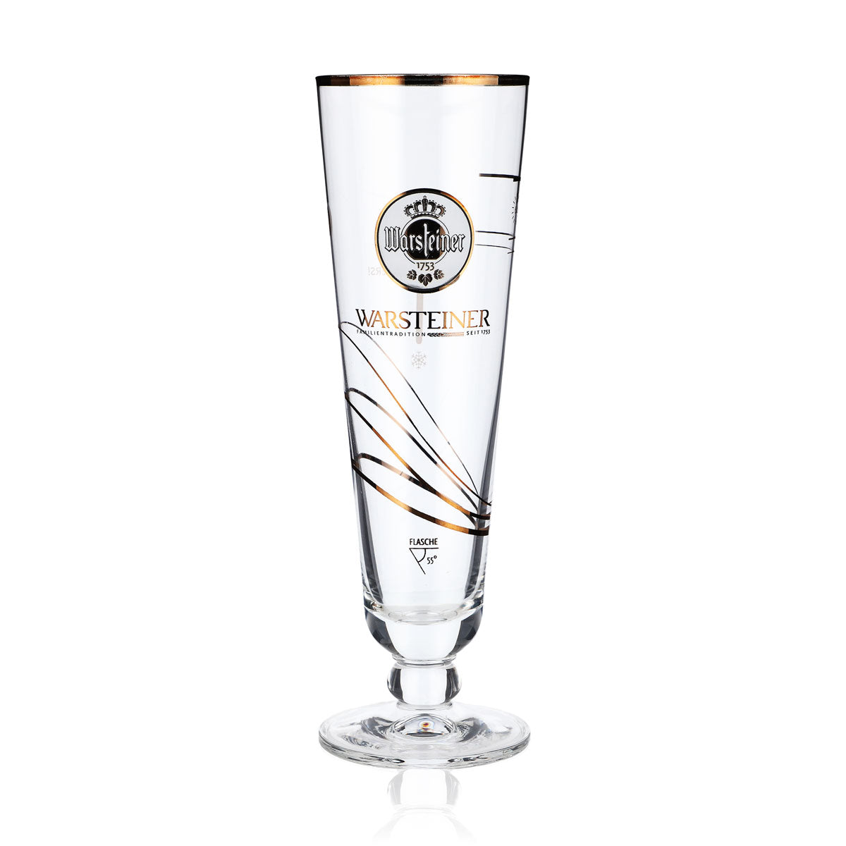 Bicchiere da birra Warsteiner Bicchieri da birra Istruzioni Bicchiere da birra con temperatura colorata "F"