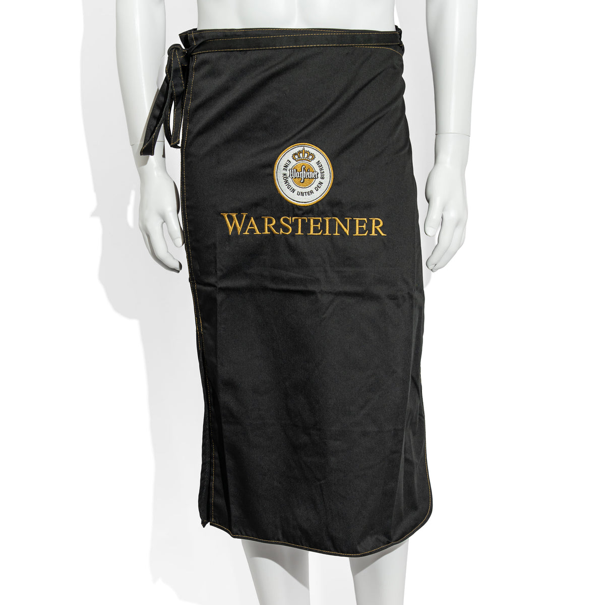 Grembiule da cameriere Warsteiner in vetro, nero, solo logo, in tessuto misto