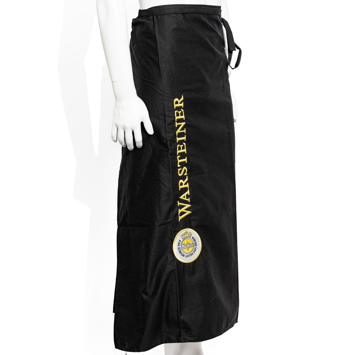 Grembiule da cameriere Warsteiner con scritta verticale, modello lungo, nero – Vista 2
