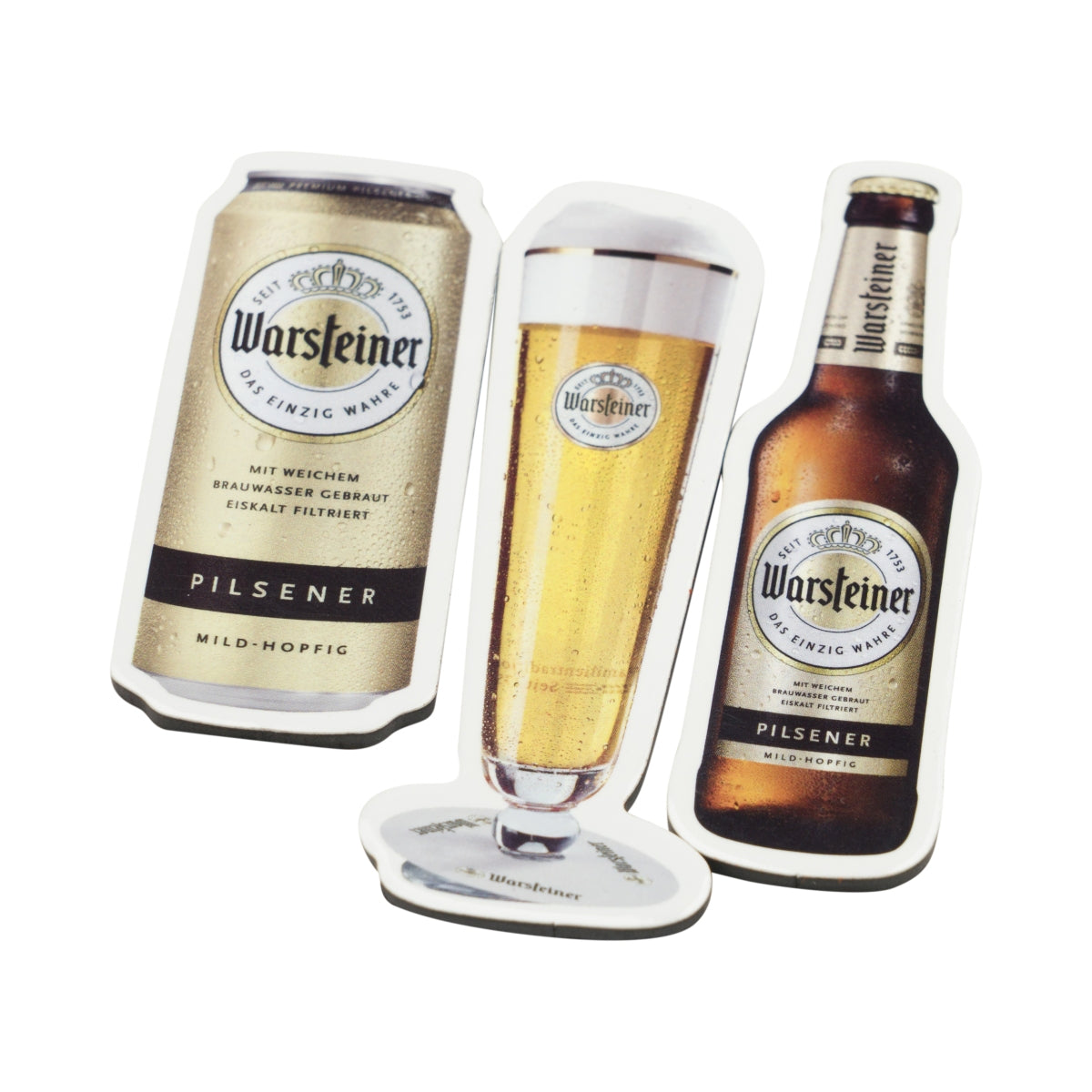 Set di 4 magneti da frigo Warsteiner Bier, souvenir, lavagnetta da bar – Vista 4
