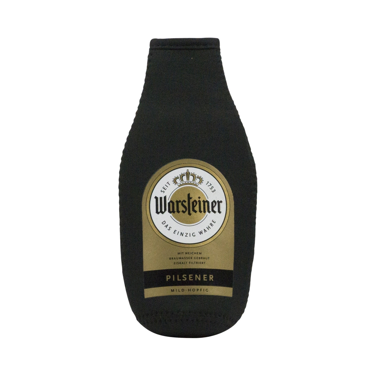 Warsteiner Birra Neoprene Raffredda bottiglie 0,33l Lattine Copri bottiglia Manicotto nero