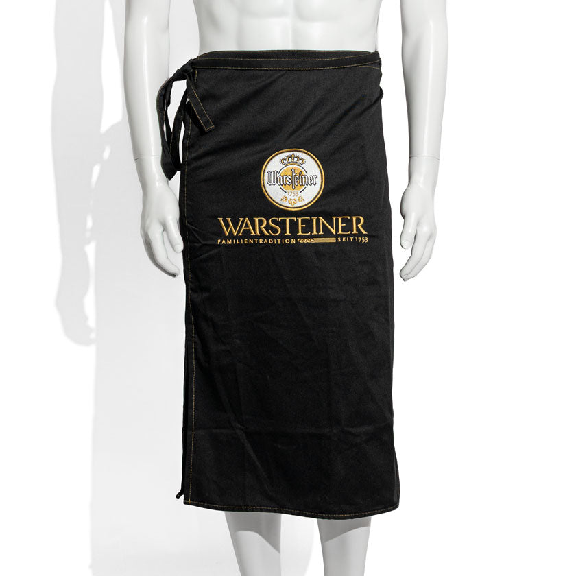 Grembiule Warsteiner Bier Grembiule da bistrot Nuova collezione Tessuto jeans Nero