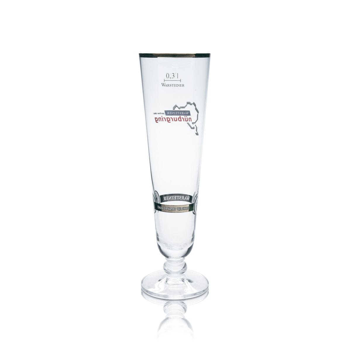 Bicchiere da birra Warsteiner Pokalglas 0,3 l edizione speciale Nürburgring Formula 1 F1 da collezione