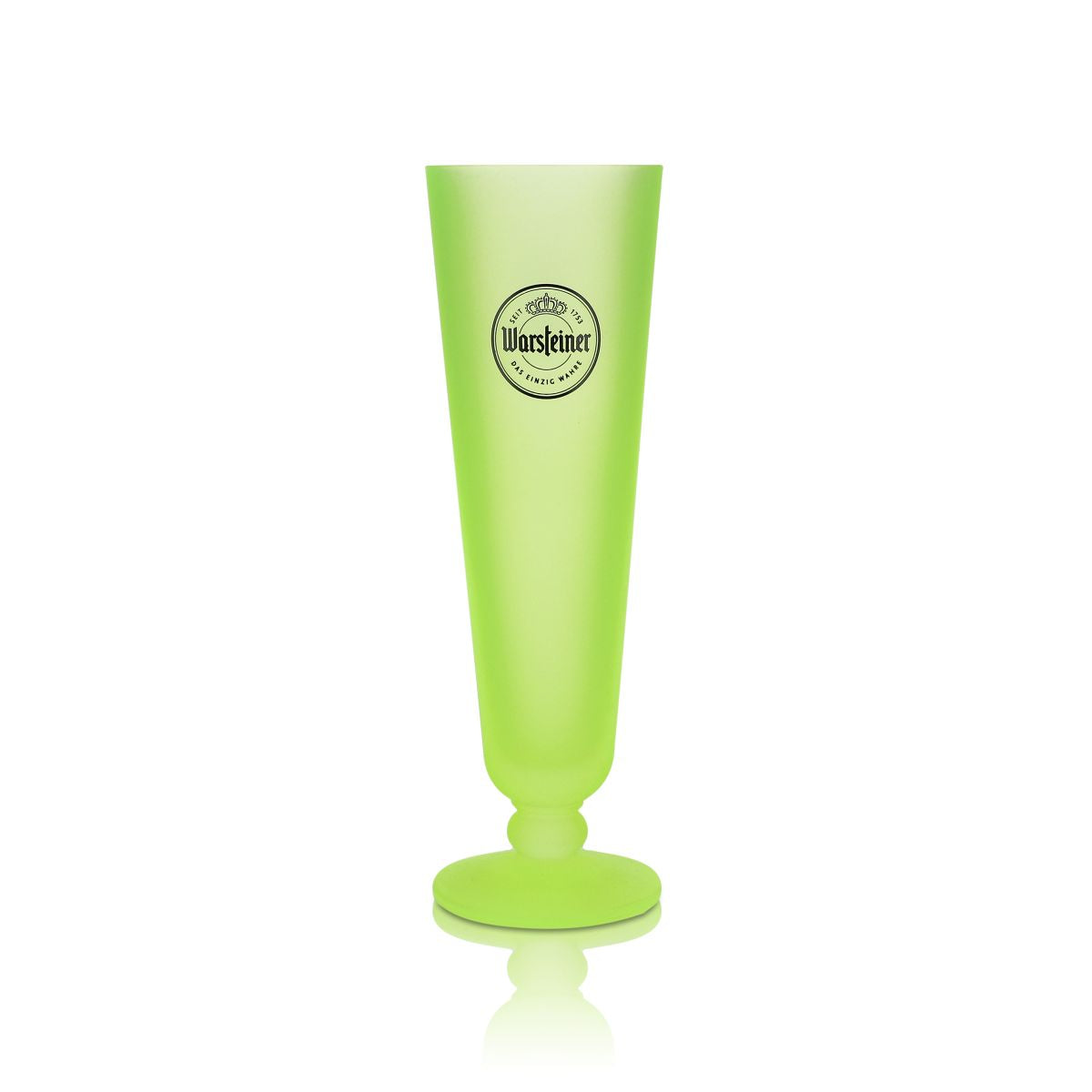 Bicchieri da birra Warsteiner in edizione speciale, bicchiere a tulipano in vetro neon "giallo" 0,2 l