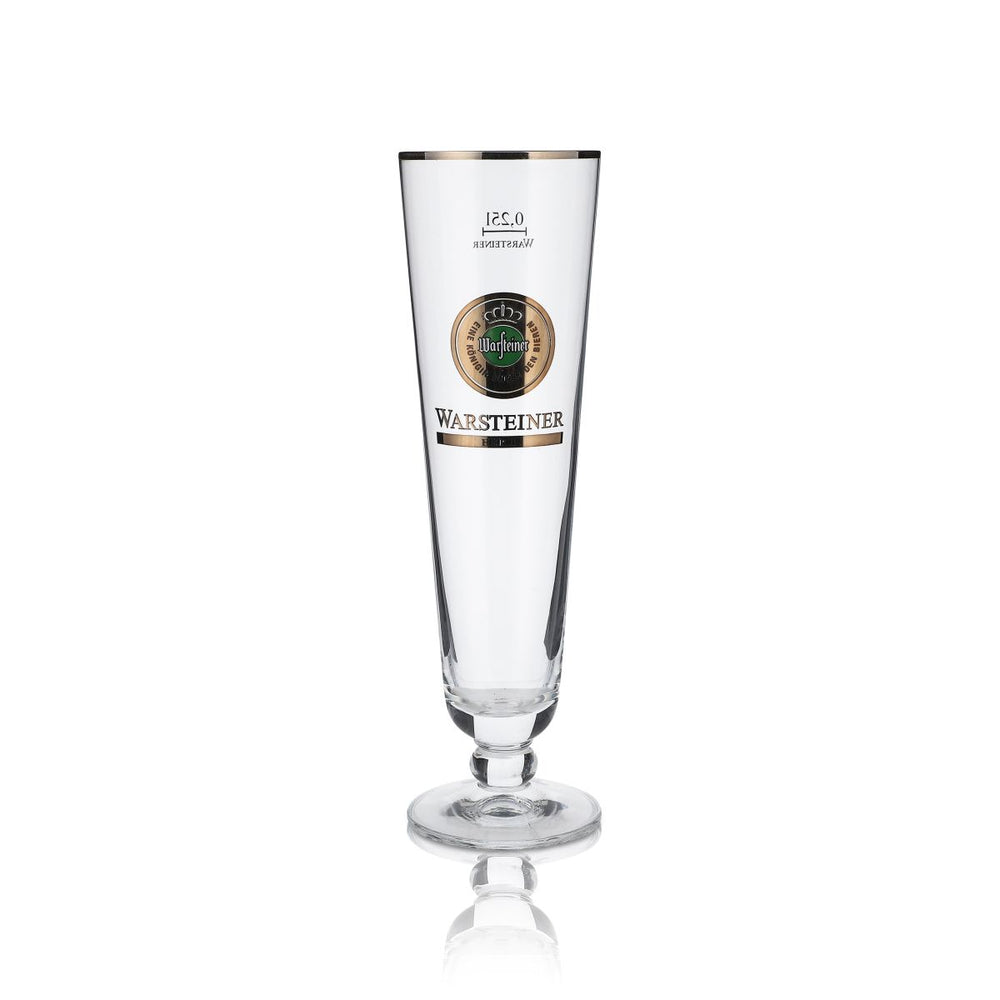 Bicchiere Warsteiner esclusivo a forma di tulipano Bicchiere da birra con bordo dorato - 0,25 l "HERB"