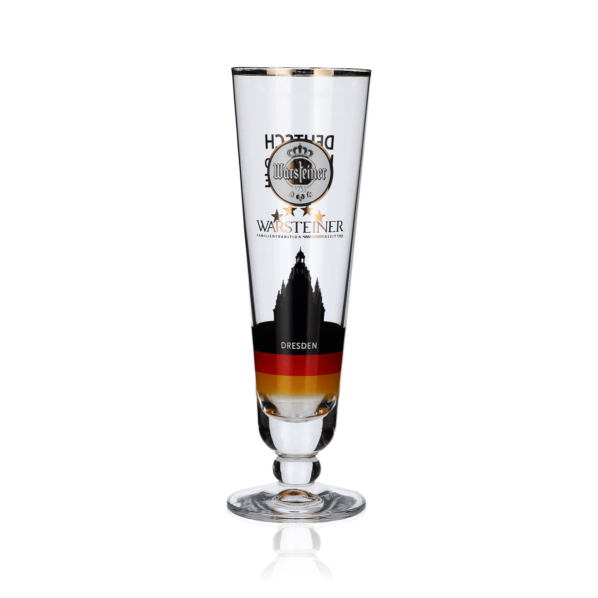 Bicchiere da collezione Warsteiner 0,2 l Coppa Dresda Germania Edizione speciale calcio