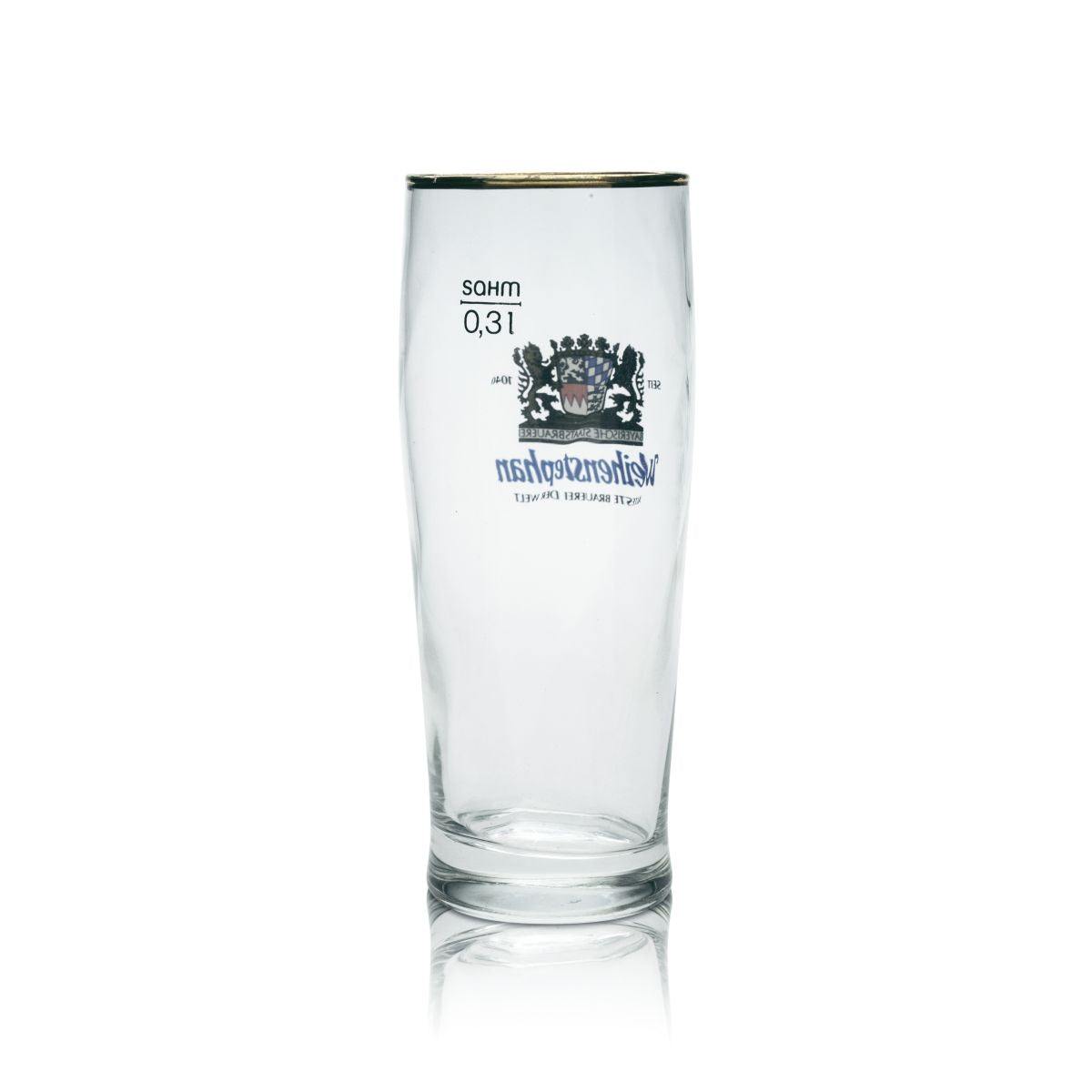 Bicchiere da birra Weihenstephan Bicchiere da birra 0,3 l Willi Becher Bicchieri Bordo dorato Birrificio – Vista 2