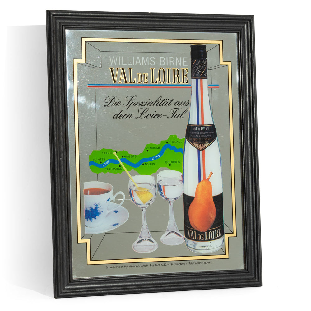Specchio Wiliams Birne Specchio pubblicitario Accessori da bar Decorazione da parete Cornice nera "Val de Loire"