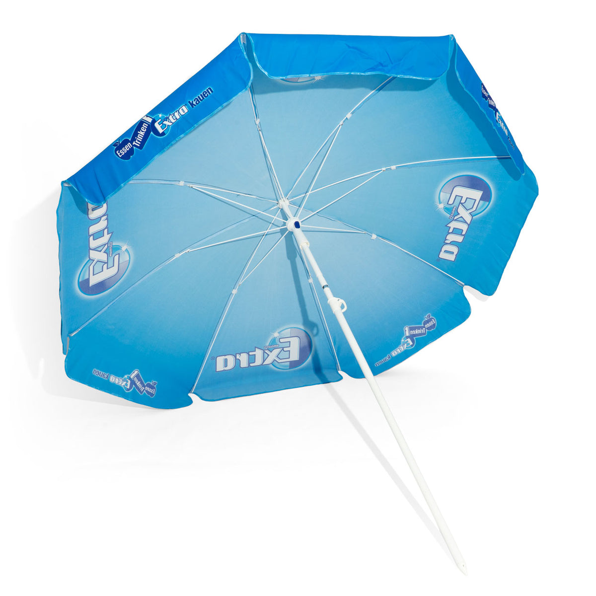 Ombrellino parasole pieghevole Wrigley's Kaugummi Ombrellone da spiaggia Protezione solare Blu – Vista 3