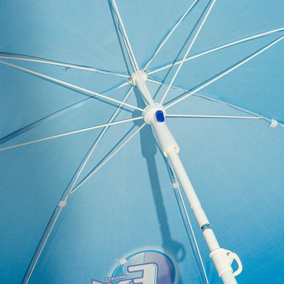 Ombrellino parasole pieghevole Wrigley's Kaugummi Ombrellone da spiaggia Protezione solare Blu – Vista 4