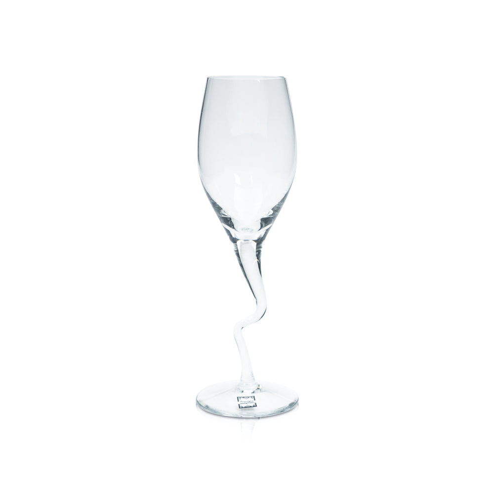 Bicchiere da spumante Yello 0,22 l Calice Flûte Cristallo soffiato a bocca Design Secco