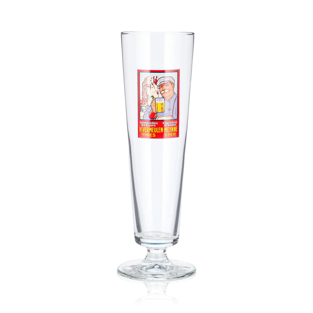Bicchiere da birra Ypra da 0,32 l, modello "Pokal", H.VERMEULEN-MEYNNE, ritratto rosso